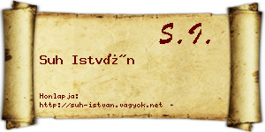 Suh István névjegykártya